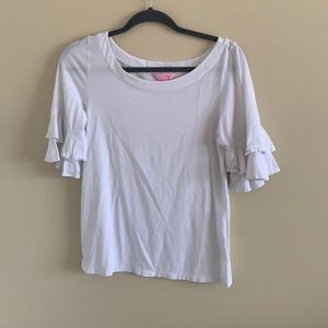 Lilly Pulitzer White Lula Top Sz S